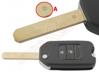 Compatible housing for Honda remote controls, 2 buttons