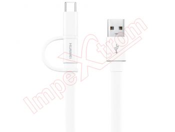 Cable de datos Huawei AP55S con conector USB tipo A a micro USB y tipo C blanco, en blister