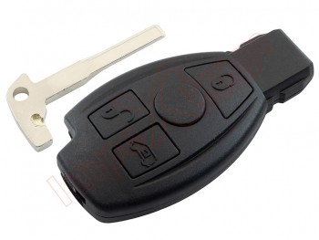 Generic product - 3-button remote control shell for Mercedes Benz, with emergency blade
