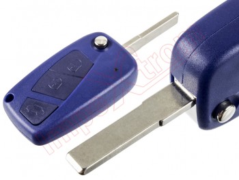 Producto genérico - Carcasa genérica azul compatible para telemandos Fiat Punto Grande, Stylo y Brava , 3 botones