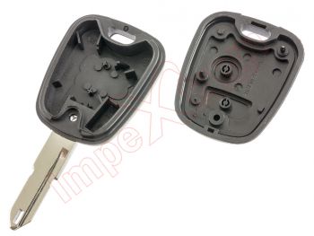 Carcasa genérica compatible para telemandos Citroen Peugeot aluminio ocre, 2 botones