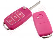 carcasa-rosa-compatible-para-vw-volkswagen-seat-3-botones-con-espadin