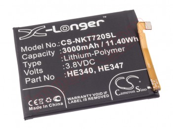 Batería HE340, HE347 para Nokia 7 - 3000mAh / 3.8V / 11.4WH / Li-Polymer