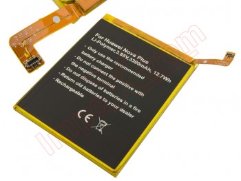 Batería compatible HB386483ECW+ para Huawei Nova Plus - 3300mAh / 3.85V / 12.7WH / Li-ion