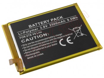 Batería genérica para ZTE V8 Lite - 2500mAh / 3.8V / 9.5Wh / Li-Polymer