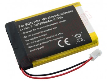 Generic battery for wireless controller for Sony Playstation 4, PS4 CUH-ZCT1E - 1800 mAh / 3.7 V / 6.7 Wh / Li-ion