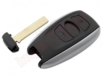 Producto genérico - Carcasa de telemando 3 botones "Smart key" llave inteligente para Subaru, con espadín de emergencia
