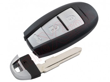 Producto genérico - Carcasa de telemando 3 botones "Smart key" llave inteligente para Suzuki, con espadín de emergencia