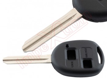 Producto Genérico - Carcasa de telemando 2 botones con espadín TOY43 para Toyota