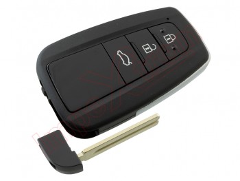 Producto genérico - Carcasa de telemando 3 botones llave inteligente "Smart Key" para Toyota C-HR, con espadín de emergencia