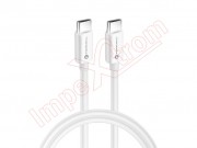 white-forcell-c339-quick-charge-usb-type-c-to-usb-type-c-data-cable-2m