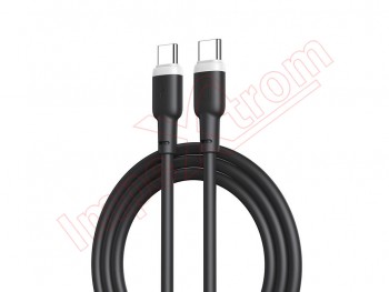Cable de datos XO-NB-Q208B negro de USB tipo C a USB tipo C con carga rápida de 60w