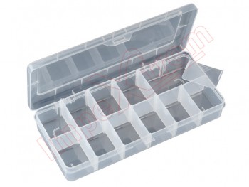 Sorting box with 12 adjustable departments