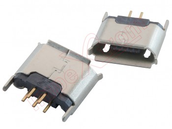 Conector micro USB genérico hembra de 5 pines y montaje vertical