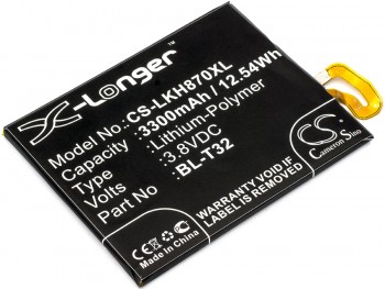 Generic BL-T32 battery for LG G6, G6 TD-LTE, LS993, AS993, H871, G600K, H870, H870DS, H872, H871, US997, VS988, V30, AS998, Joan, US998 - 3300 mAh / 3.8V / 12.54 Wh / Li-ion