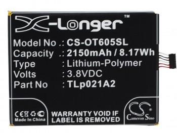 Generic TLp021A2 battery for Alcatel One Touch Idol 2S, OT-6050, OT-6050Y - 2150 mAh / 3.8V / 8.17 Wh / Li-ion