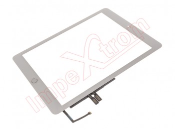 pantalla táctil blanca calidad premium con botón plata iPad 6 gen (2018), a1893, a1954. Calidad PREMIUM