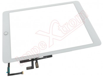 White touchscreen STANDARD quality with silver button for Apple iPad 5 gen (2017), A1822, A1823