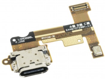 Flex cable with USB type C charging connector and microphone for LG G6, H870