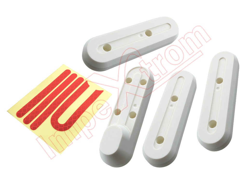 Tapón de goma para guardabarros trasero. Pack de 3 tapones Xiaomi M365 y  Pro – Color: Blanco/negro – Scooters Eléctricos