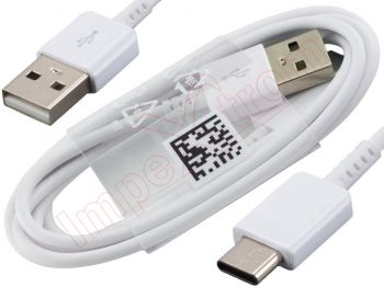 Data cable with USB connector to USB type C (5A) white 1 METER