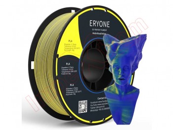 Bobina ERYONE PLA-M MATTE 1.75MM 1KG DUAL-COLOR (BLUE&YELLOW) para impresora 3D
