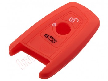Producto genérico - Funda de goma roja para telemandos 3 botones BMW