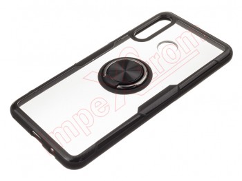 Transparent and black RING cover with black anti-fall ring for Huawei Nova 4e / P30 Lite