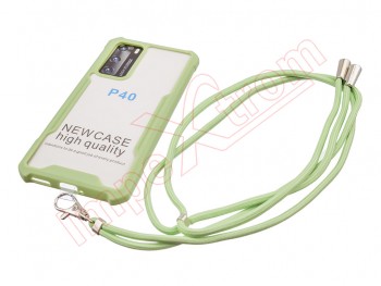 Green and transparente case with laynard for Huawei P40 (ANA-NX9)