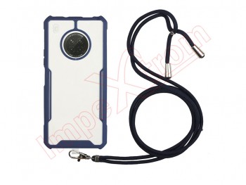Blue and transparent case with lanyard for Huawei Y9A (FRL-22)