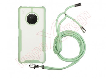 Green and transparent case with lanyard for Huawei Y9A (FRL-22,)