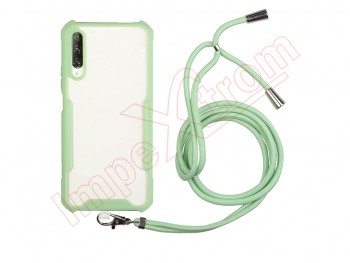 Funda verde y transparente con cordón para Huawei y9s (stk-l21)