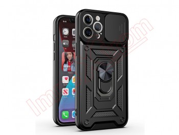 Black rigid case with window and support for Apple iPhone 11, A2221