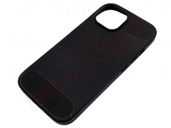 Black carbon fibre type case for Apple iPhone 15