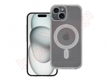 Clear case with camera protection compatible with MagSafe for Apple iPhone 15, A3090