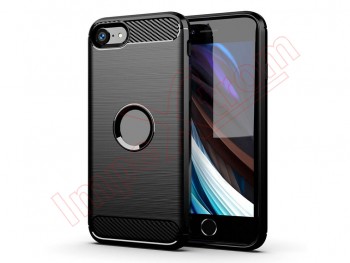 Black carbon type black case for Apple iPhone SE (2020) 2nd gen, A2296