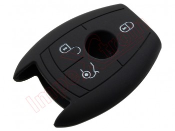 Generic product - Black rubber cover for remote controls 3 buttons Mercedes Benz