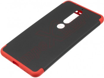 Funda GKK 360 roja/negra para Nokia 6 (2018)