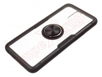 Transparent and black RING cover with black anti-fall ring for Oppo R17