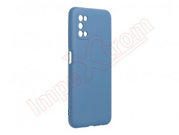 Blue silicone case for Samsung Galaxy A03s, SM-A037M, Single Sim