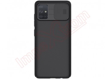 Black rigid case with window for Samsung Galaxy A71, SM-A715F