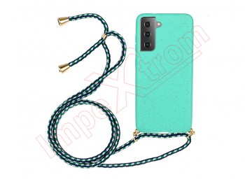 Green case with lanyard for Samsung Galaxy S23, SM-S911B