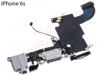 Circuíto flex con conector de carga y accesorios, micrófonos y conector de audio jack gris claro para iPhone 6S de 4.7