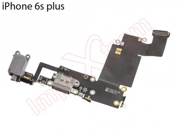 Circuit / cable flex with black charging, data and accesories connector ,microphone audio jack connector for Apple Phone 6S Plus 5.5 inch