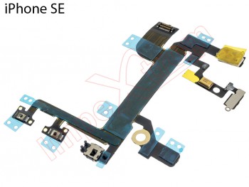 Side pushbuttons, microphone and flash flex for Apple Phone SE (2016) A1662, A1723, A1724