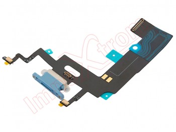 Flex calidad PREMIUM con conector de carga, datos y accesorios lightning azul y micrófonos para iPhone XR, A2105. Calidad PREMIUM