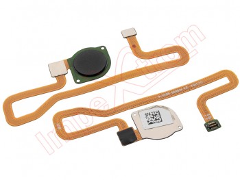 Cable flex con botón lector / sensor de huellas negro para Huawei Honor 7C / Y6 Prime 2018