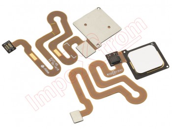 Flex cable with fingerprint reader for Huawei P9, P9 Lite, in white.