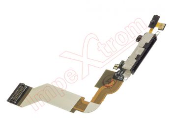 Cable flex with connector of charge and accesories black Apple Phone 4S