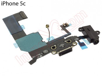 Cable flex con conector de carga, datos y accesorios, conector jack de 3,5 negro, micrófono y cable RF para iPhone 5C